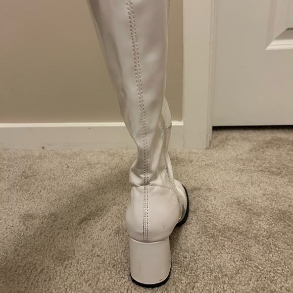 White Knee-High Women's Boots - Picture 7 of 15